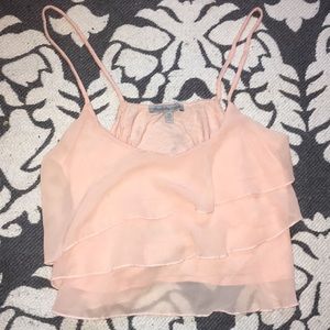 Ruffle Coral Crop Top